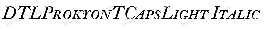 DTLProkyonTCapsLight Italic字体转换